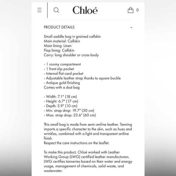 SALE! Chloe Marcie small leather saddle bag, brown/tan - excellent condition! - Picture 4 of 16